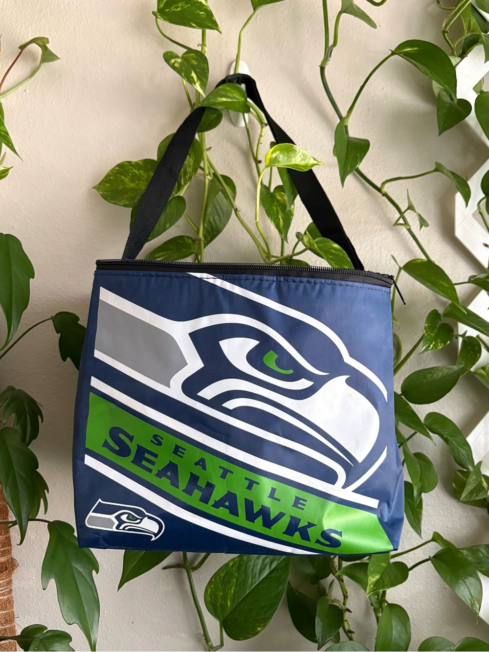 Seattle Seahawks Insulated Cooler Tote in Navy and Green